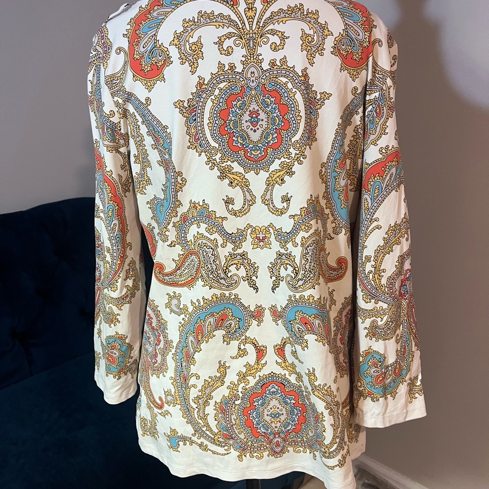 Charter Club Multicolor Paisley Blouse - Picture 5 of 10
